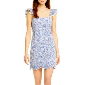 NWT Alice & Olivia Honor Flutter Sleeve Dress